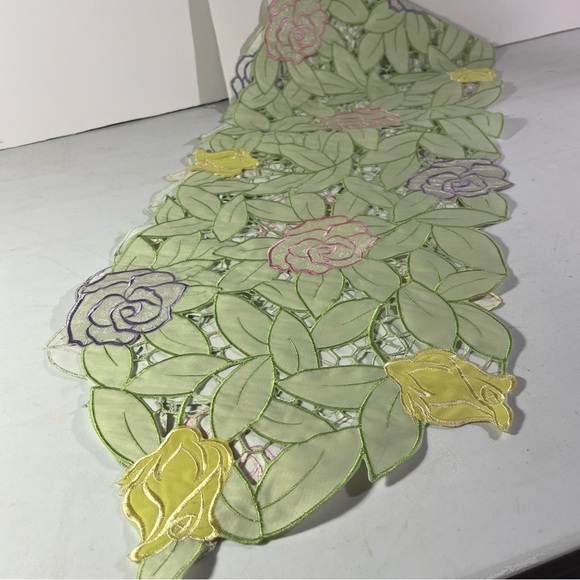 Springtime Embroidered Table-Top Runner - Picture 10 of 13